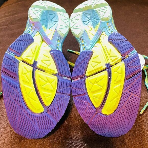 ASICS GEL NOOSA TRI 10 Womens MEDIUM Blue Purple Lime 7.5 39 EUR - Picture 5 of 11